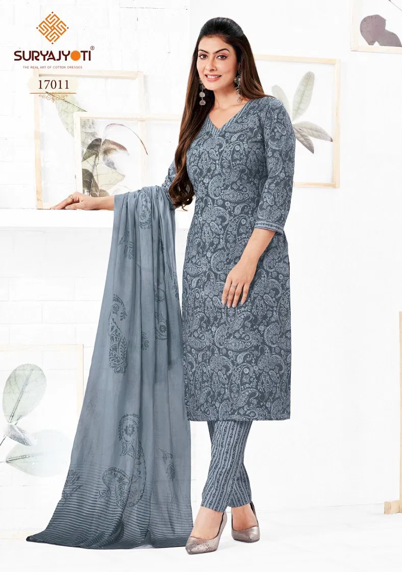 Zion Cotton Vol 17 By Suryajyoti Cotton Printed Readymade Dress Wholesale Shop In Surat
